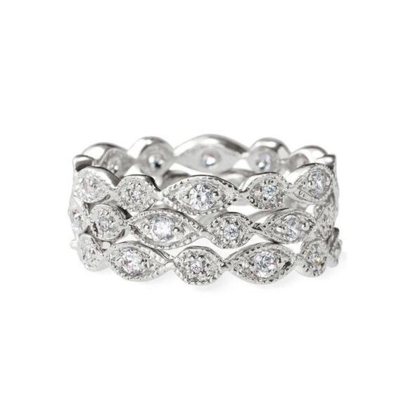 Stella & Dot Stackable Deco Ring Set - Picture 1 of 1